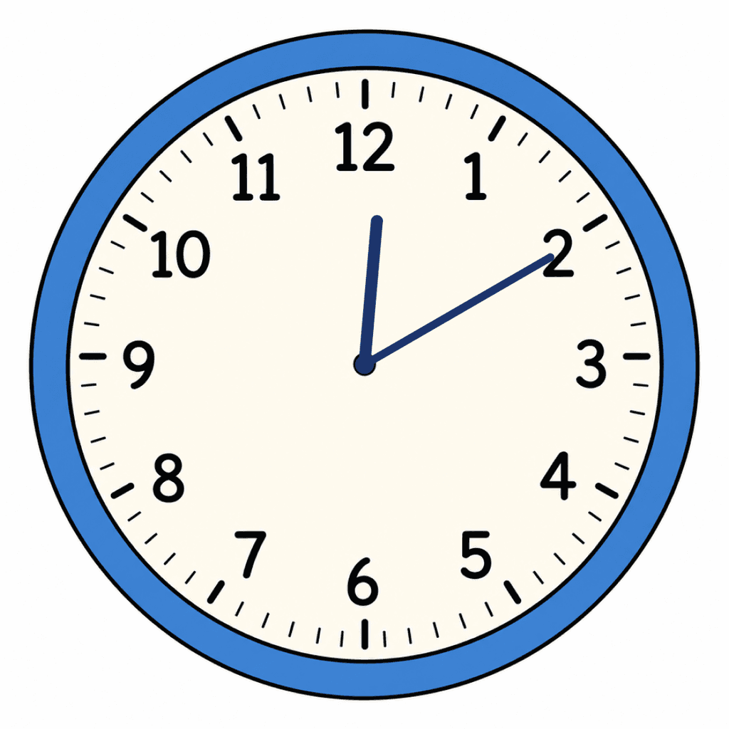 Clock Face — 12:10 (Ten Past 12)