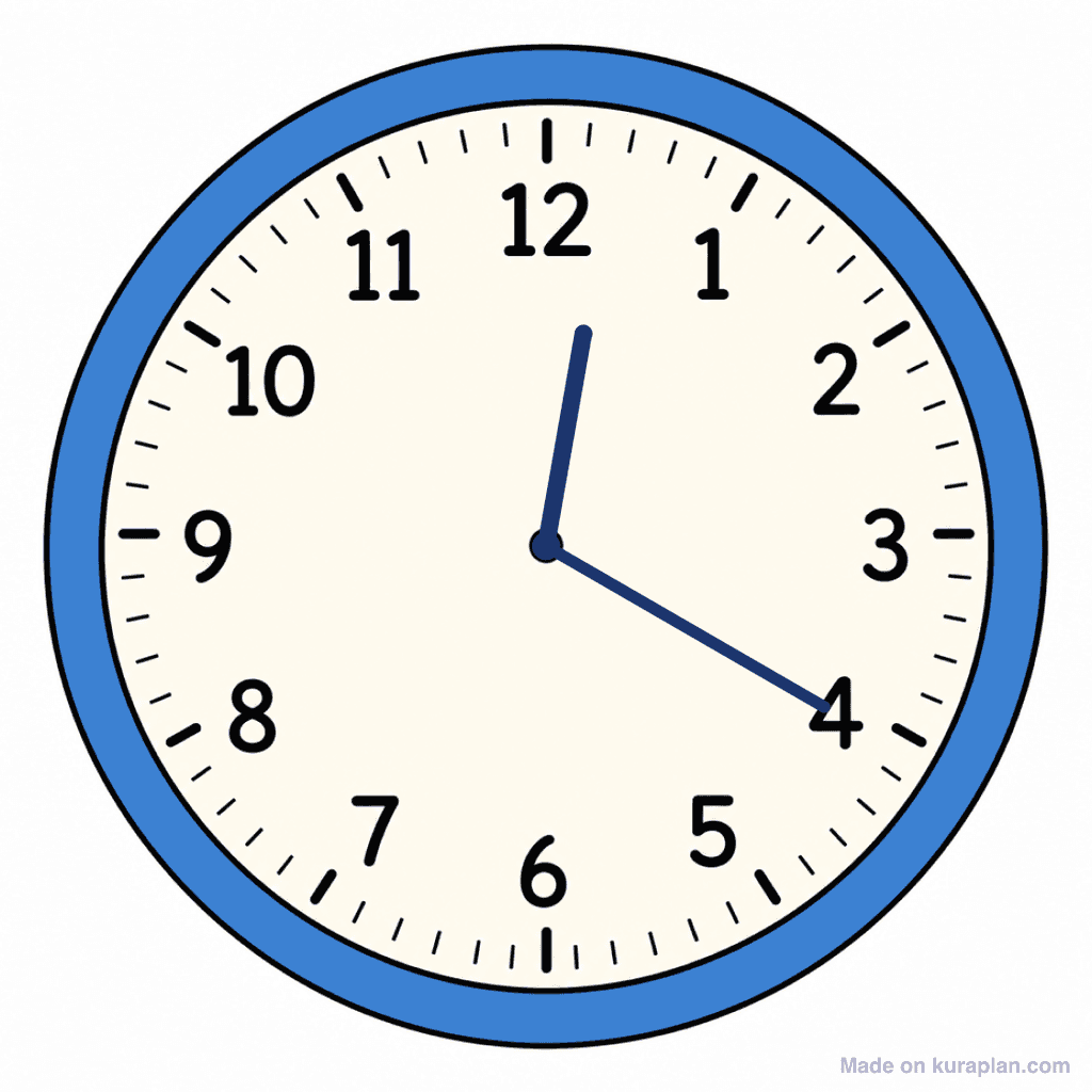 Clock Face — 12:20 (Twenty Past 12)