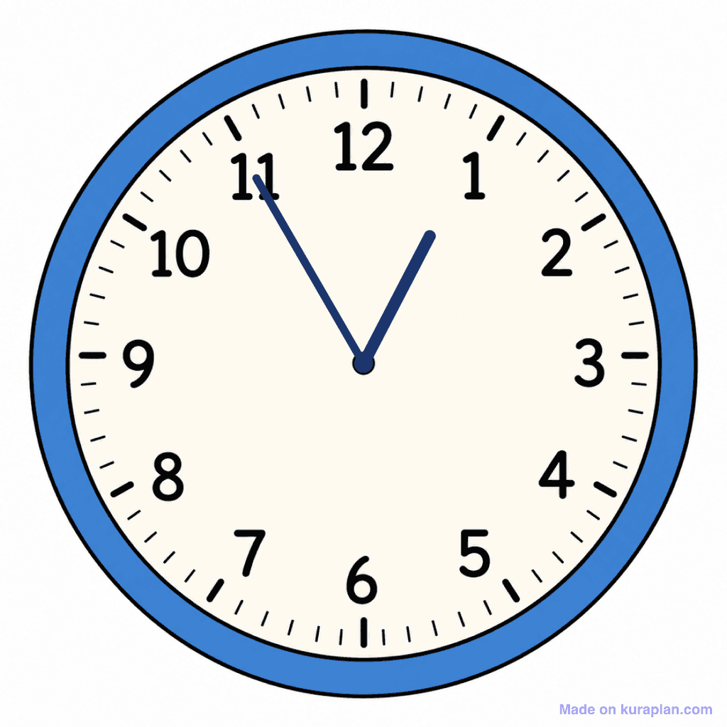 Clock Face — 12:55 (Five To 1)