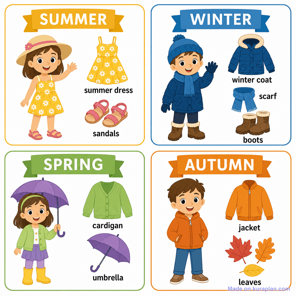 Clothing Types by Season (simple)
