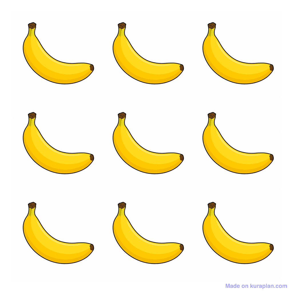 Collection — 9 bananas