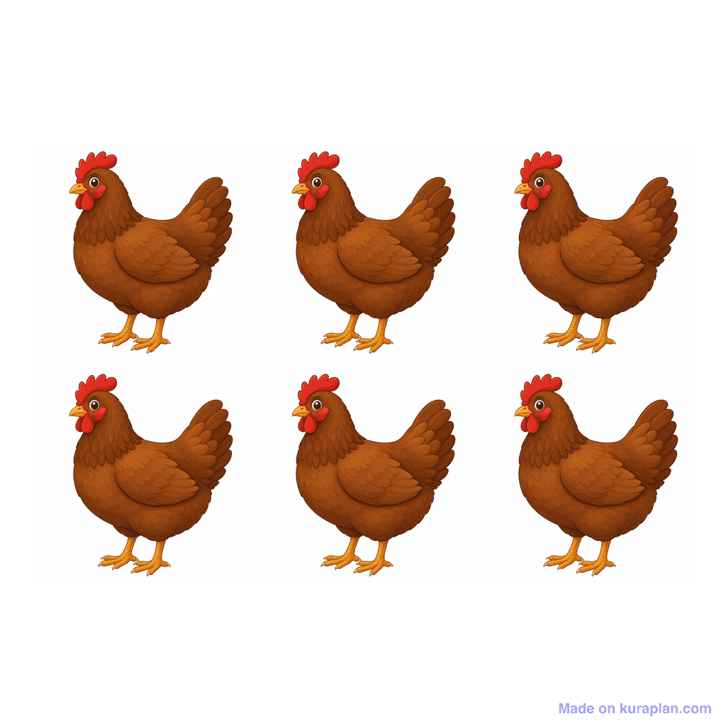 Collection — 6 chickens