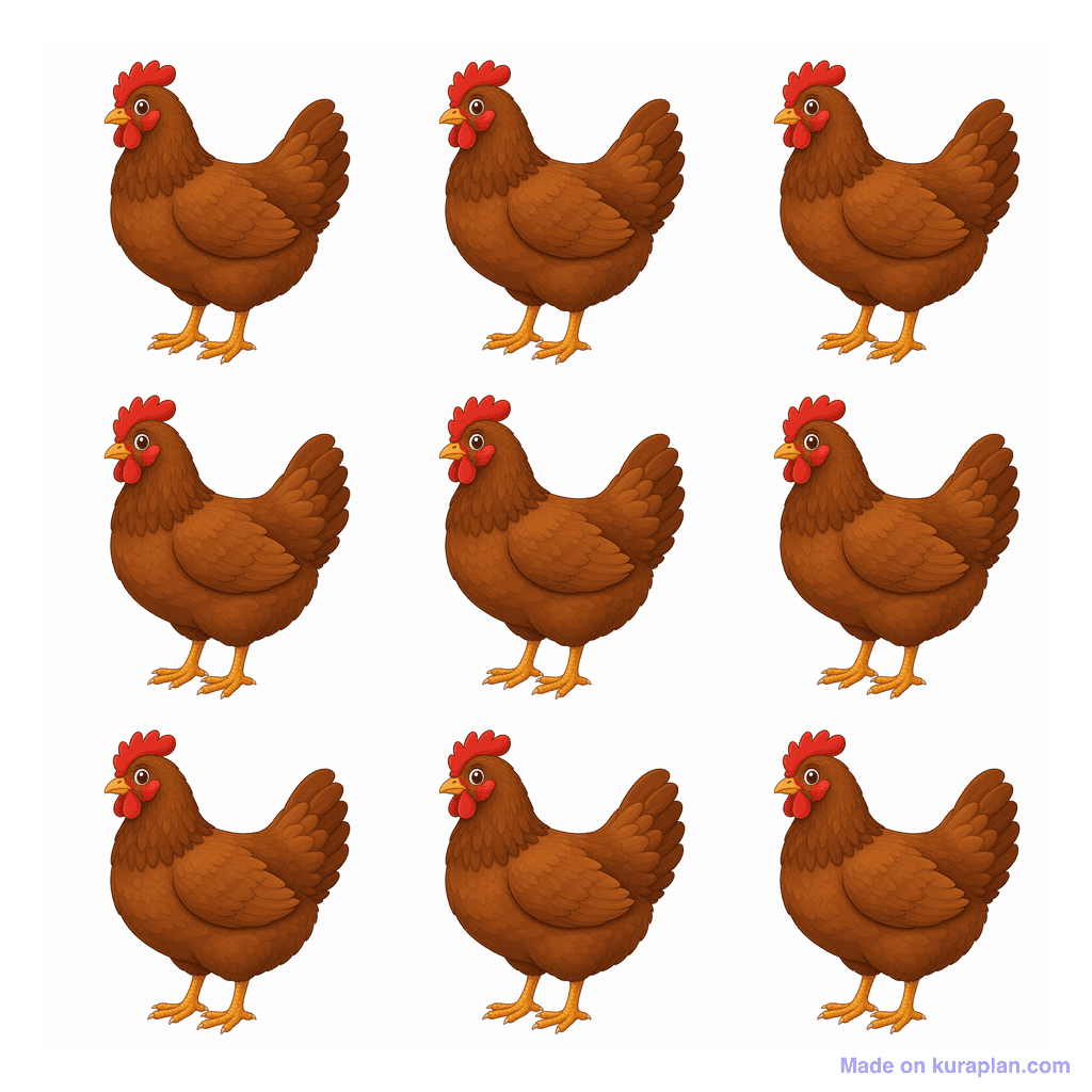 Collection — 9 chickens
