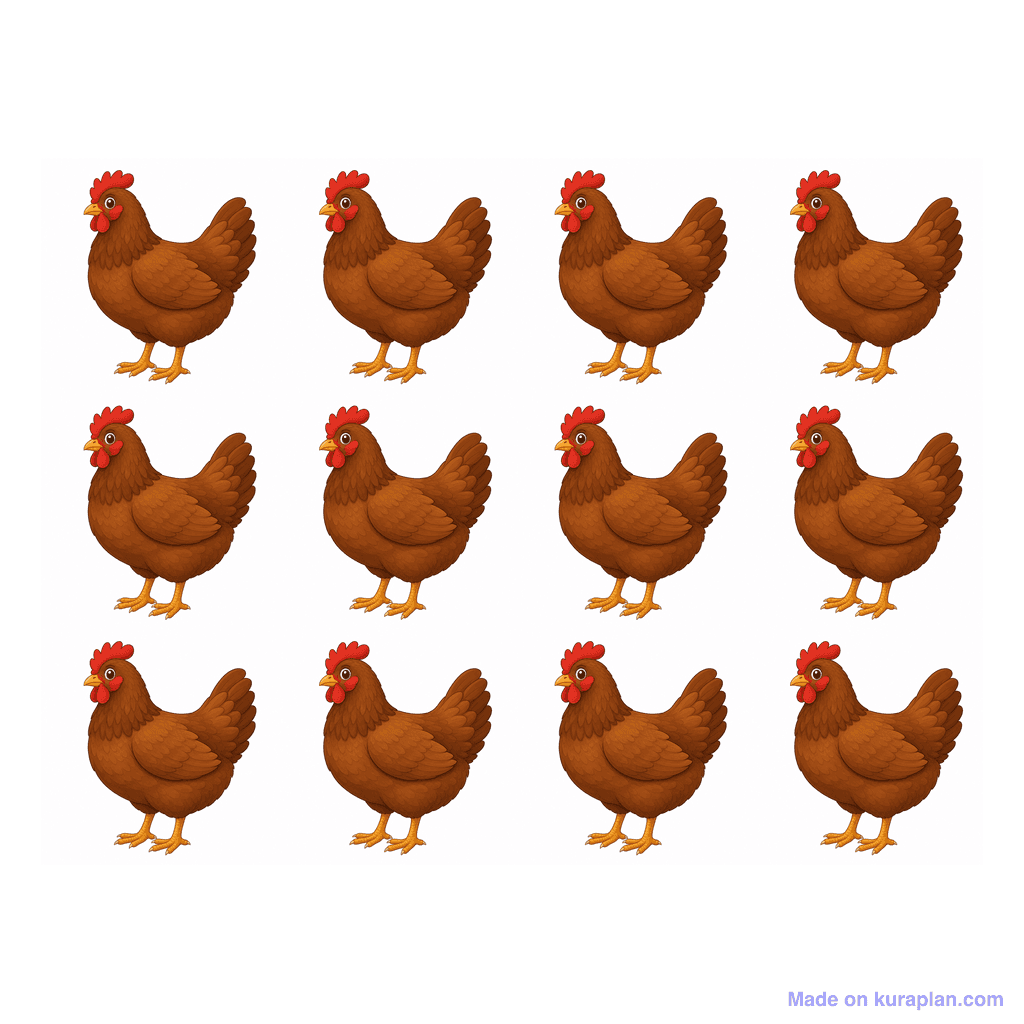 Collection — 12 chickens