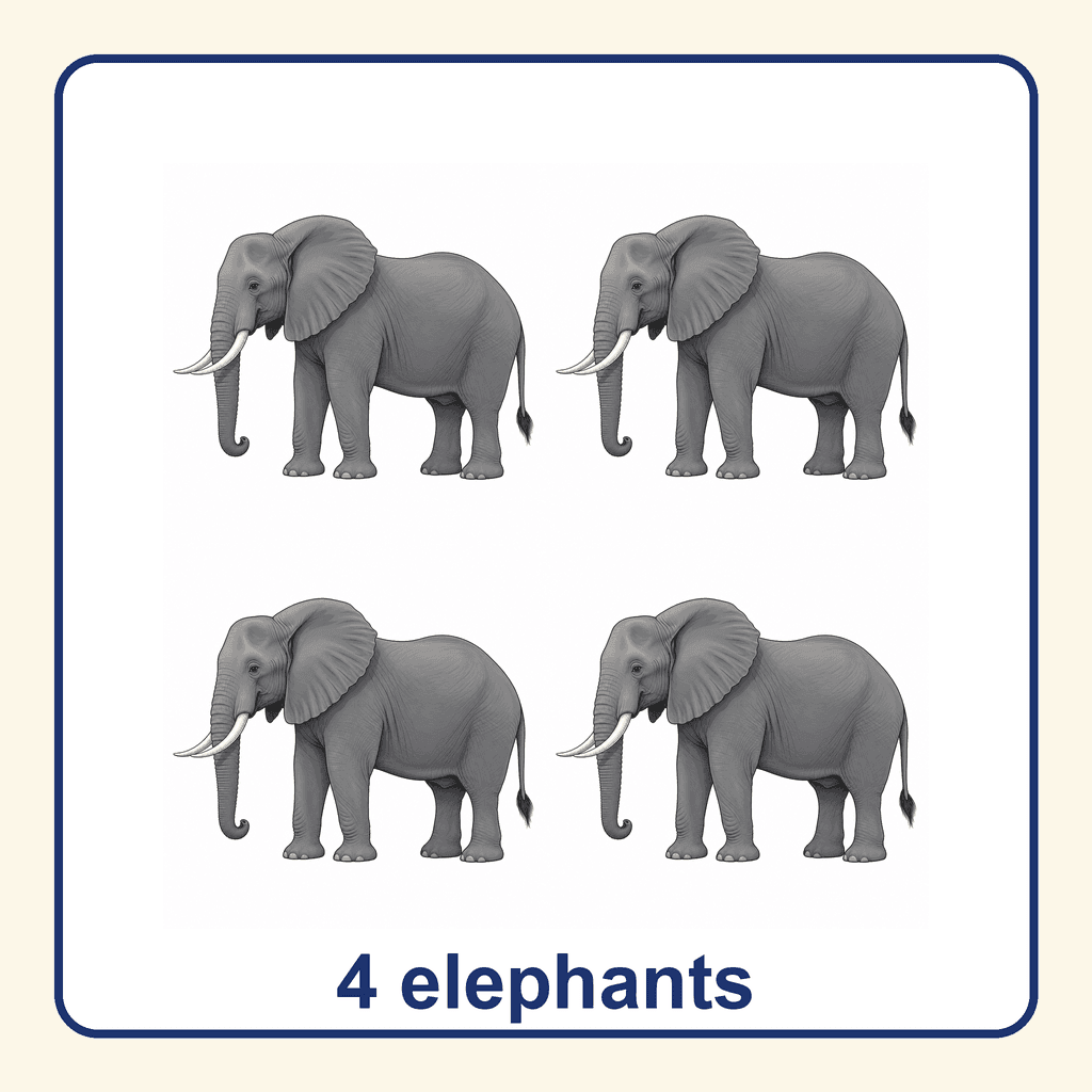 Collection — 4 elephants