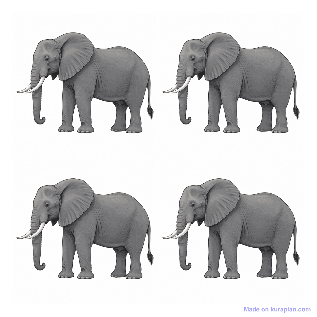 Collection — 4 elephants