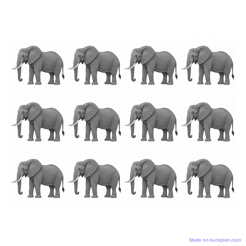 Collection — 12 elephants