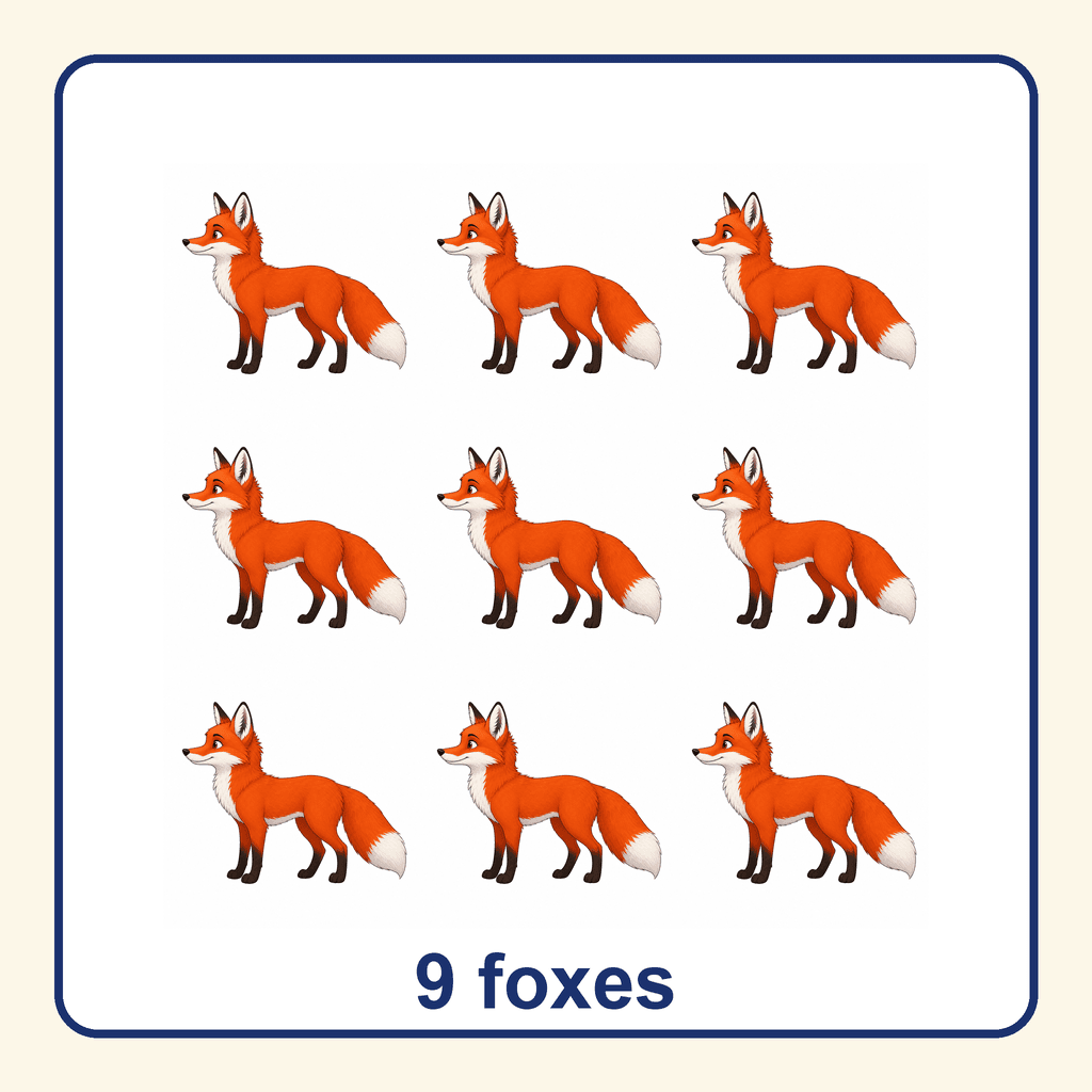 Collection — 9 foxes