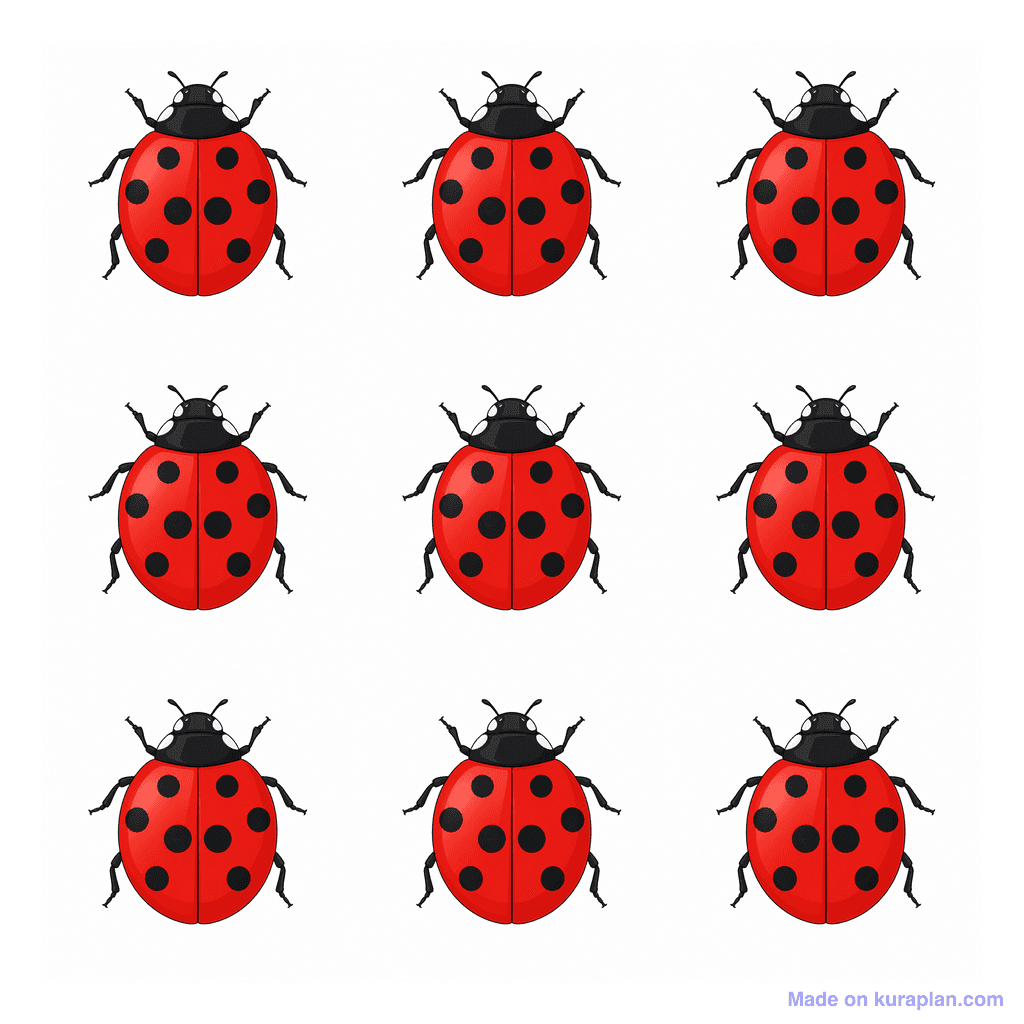 Collection — 9 ladybugs