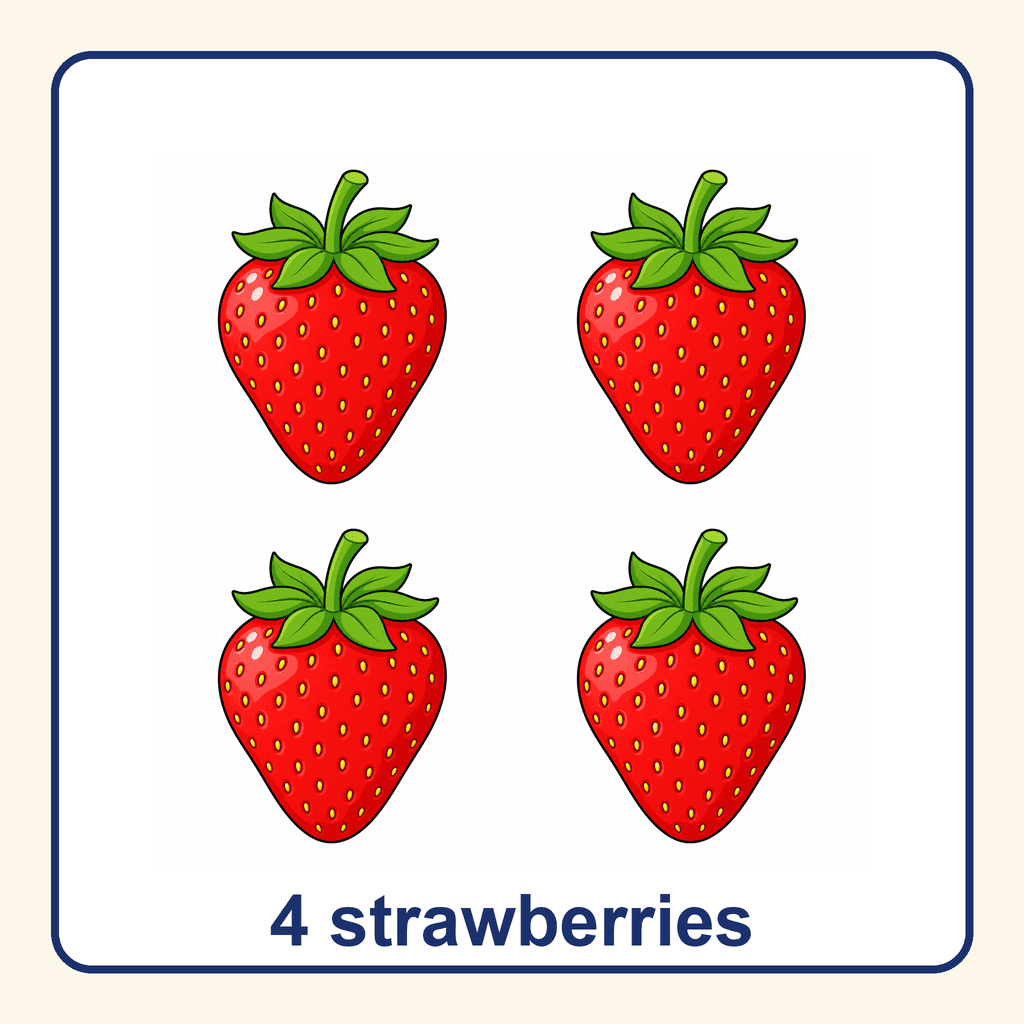 Collection — 4 strawberries