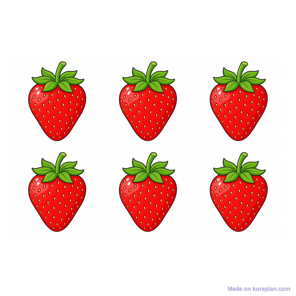 Collection — 6 strawberries