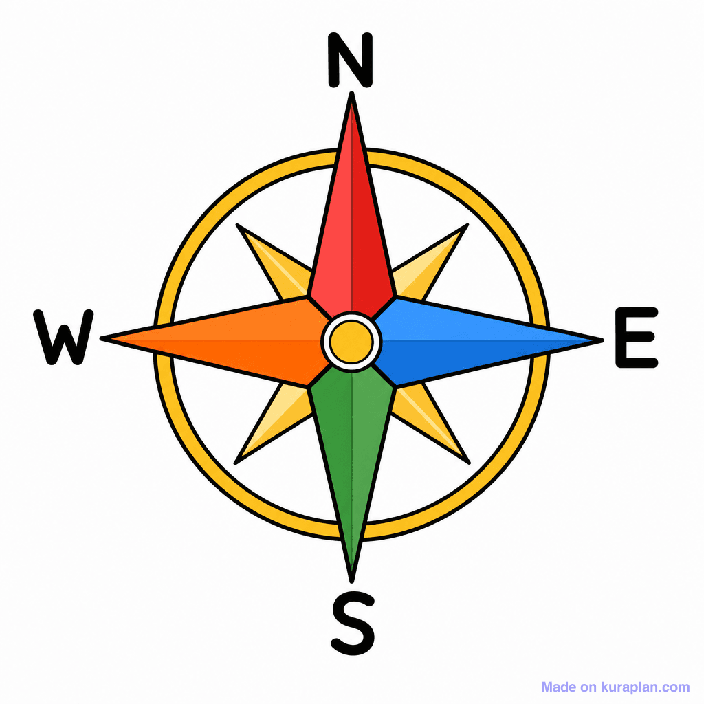 Compass Rose 4 Point