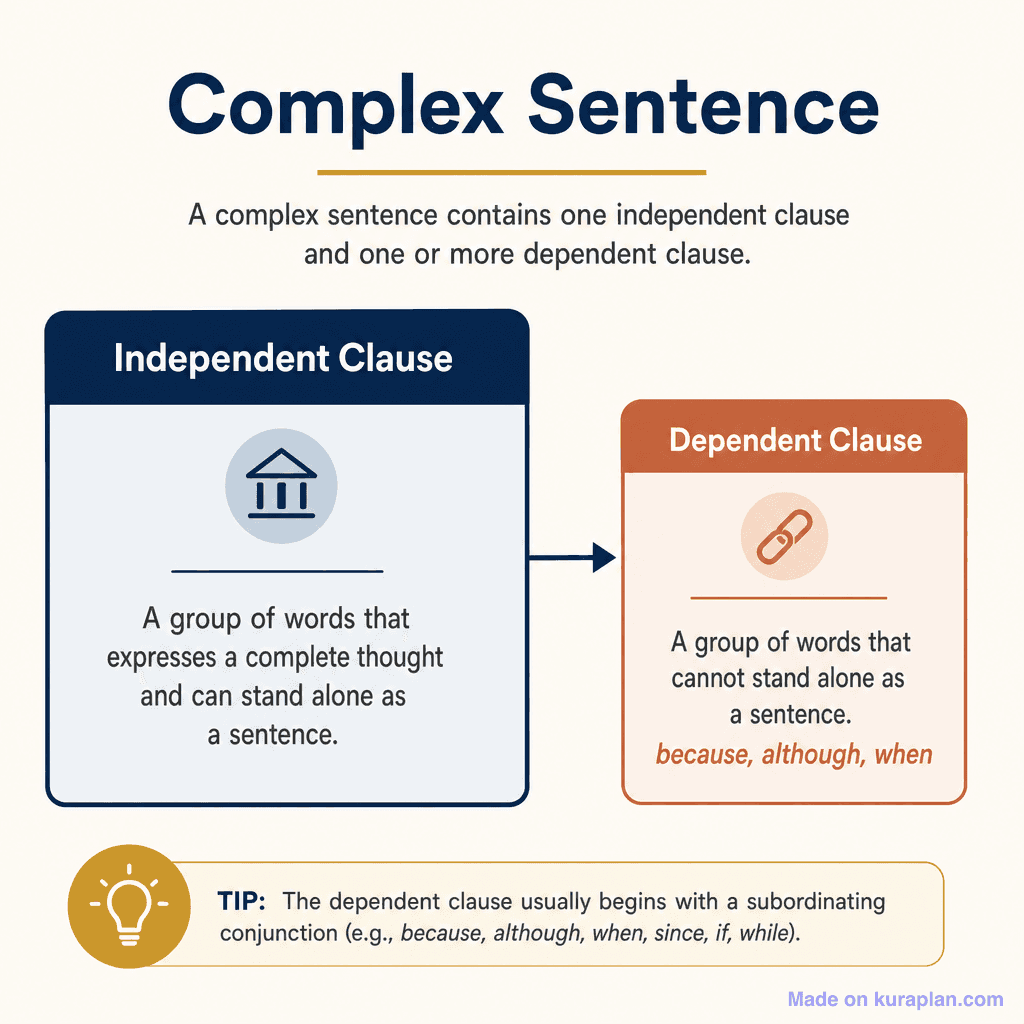 Complex sentence diagram