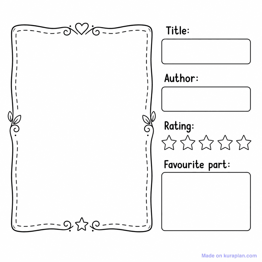 Comprehension Book Report Template
