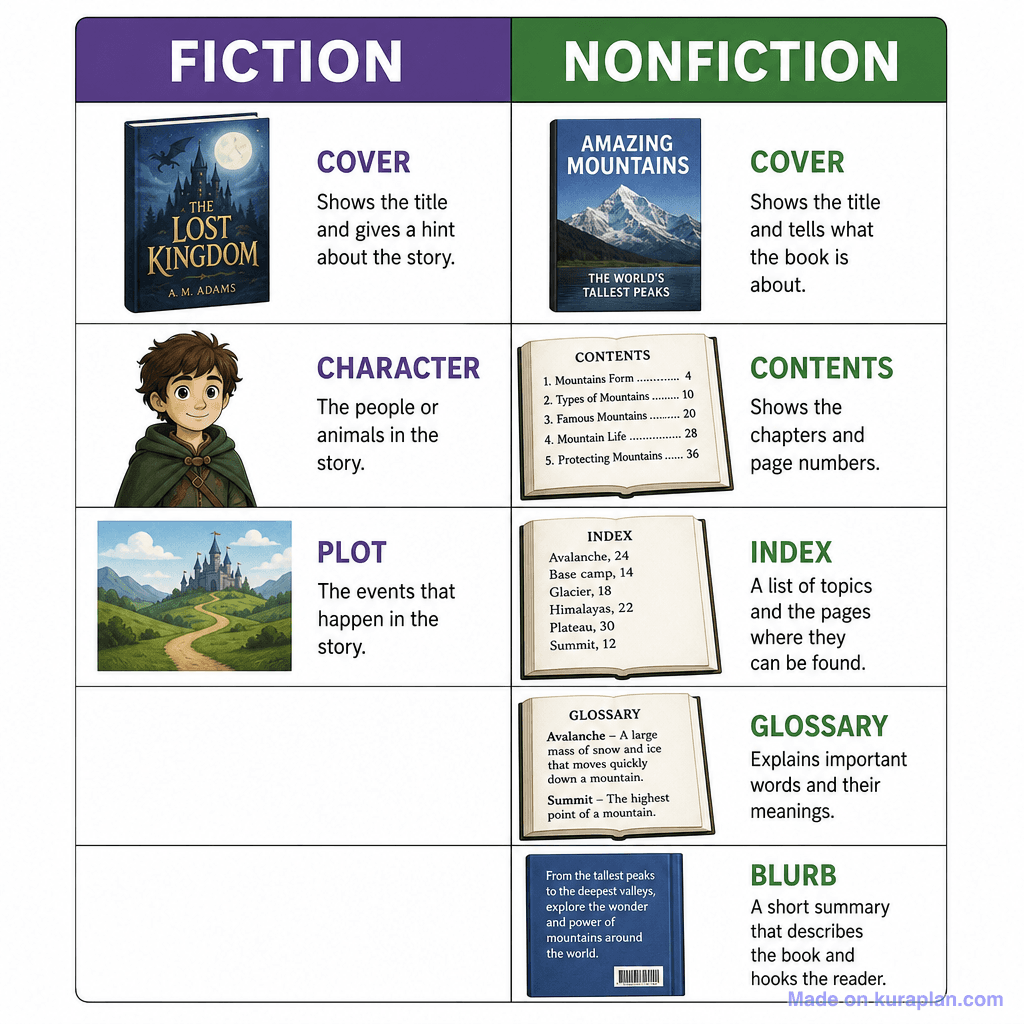 Comprehension Fiction Vs Nonfiction Features