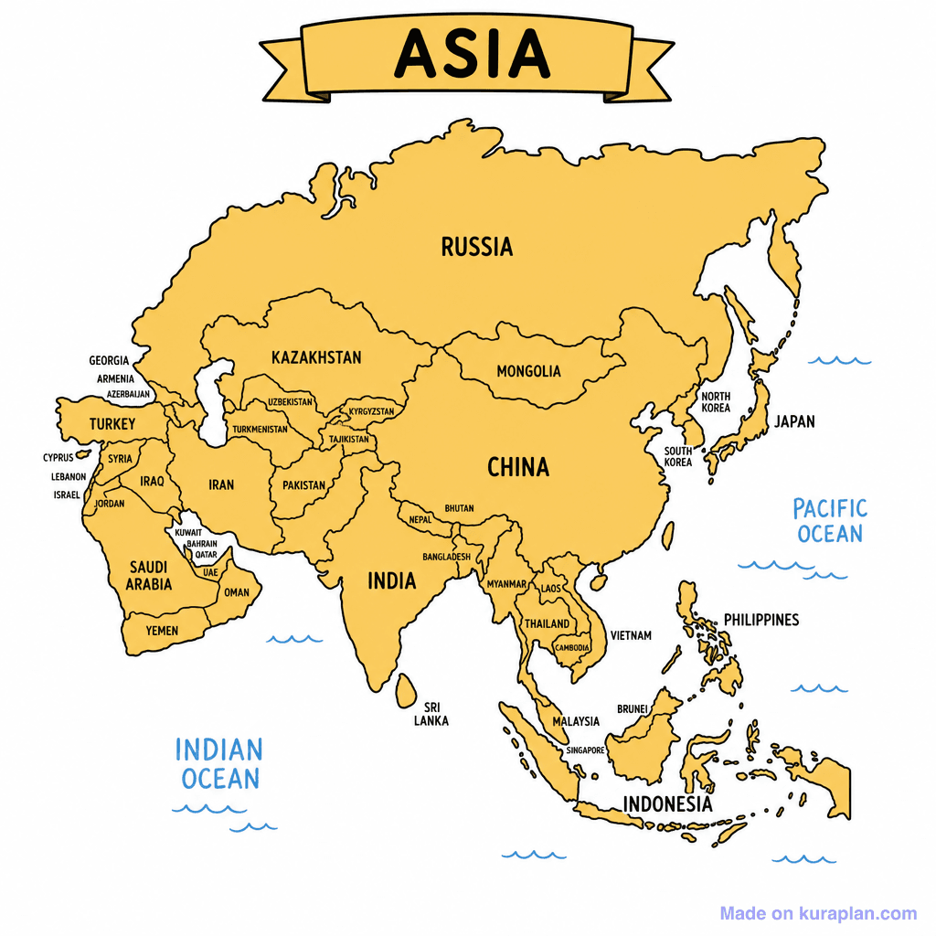 Continent Outlines illustration sample