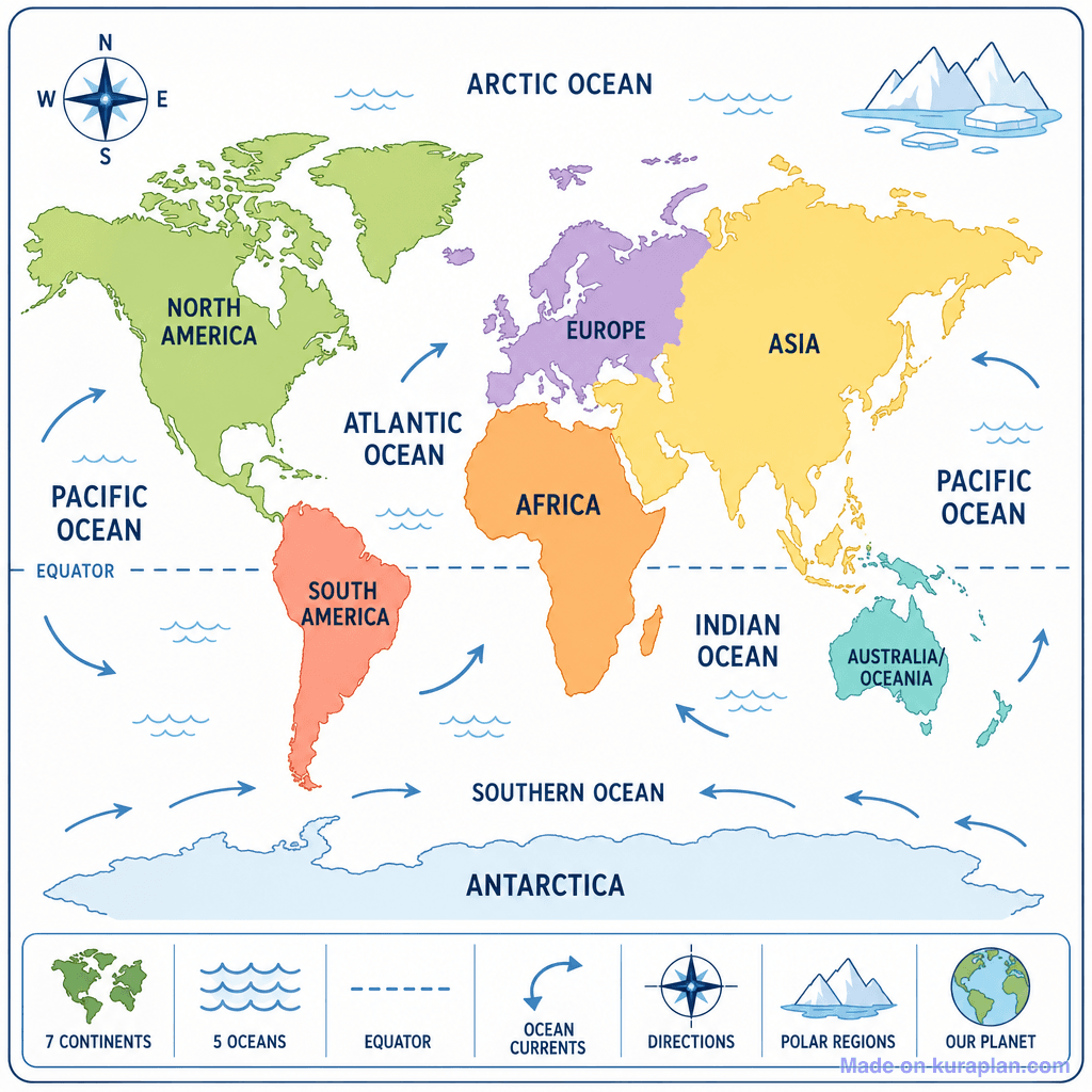 Continents and Oceans (detailed)