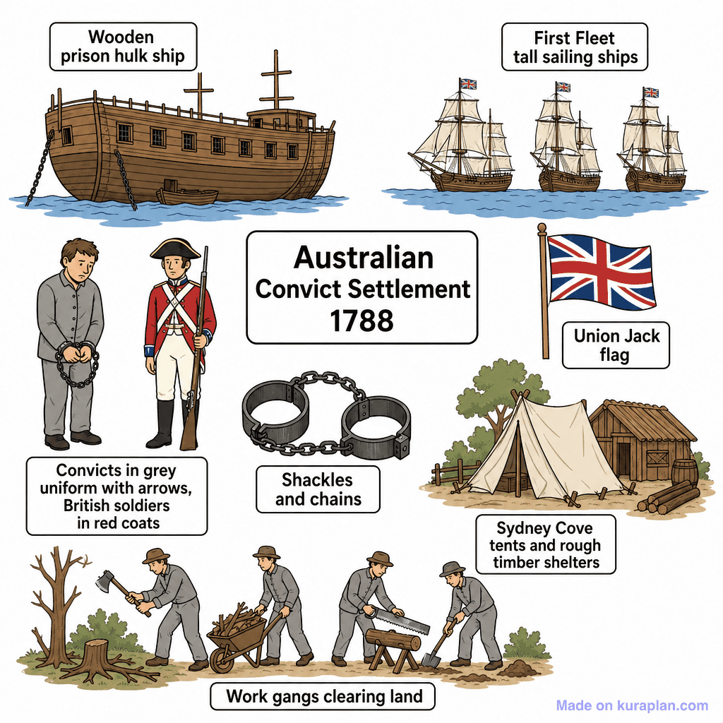 Australian Convict Settlement 1788 (simple)