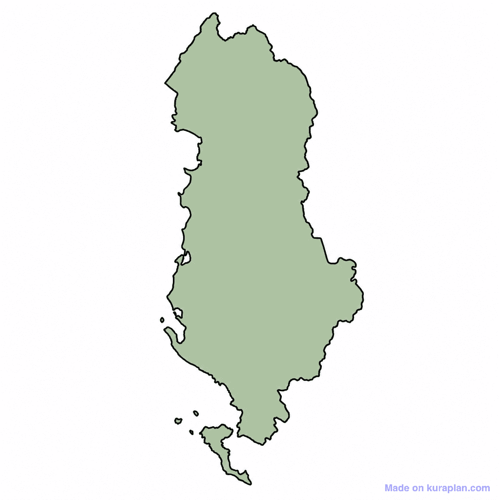 Albania Map Outline