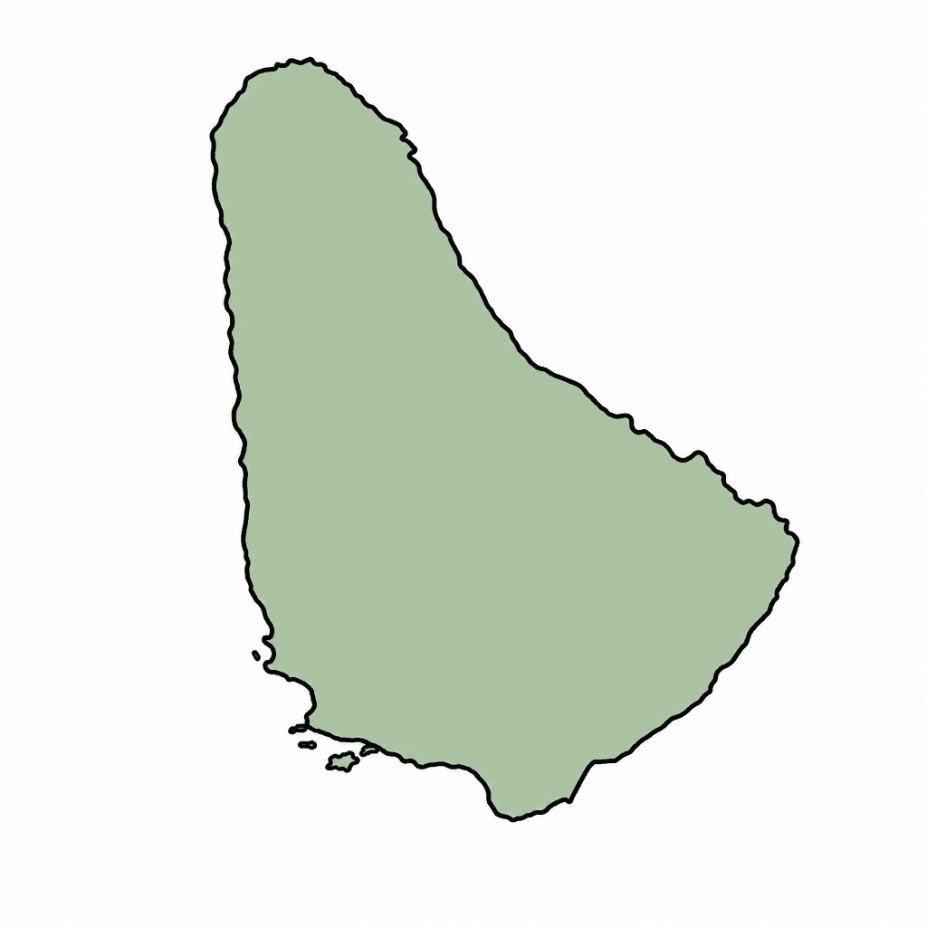 Barbados Map Outline