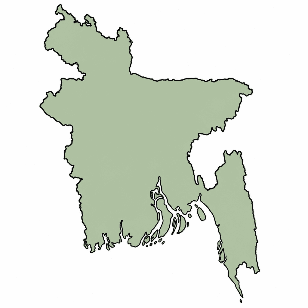 Bangladesh Map Outline
