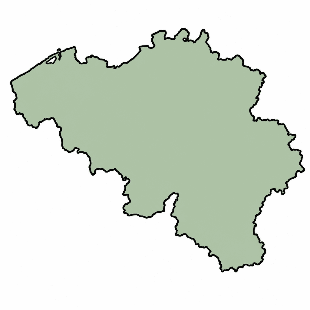 Belgium Map Outline