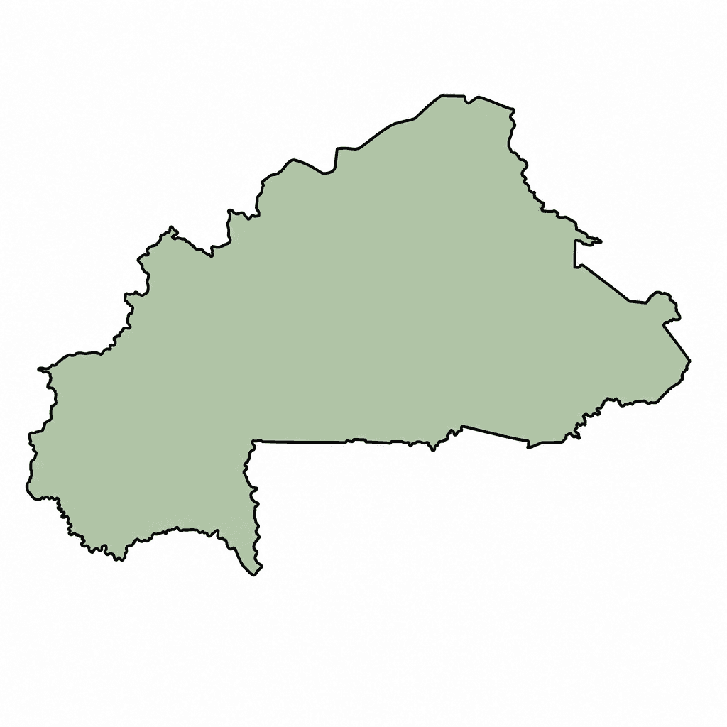 Burkina Faso Map Outline