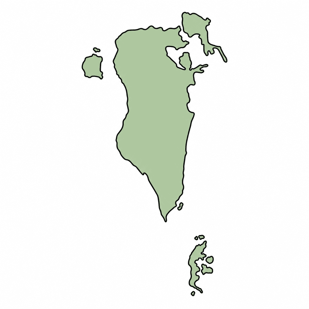 Bahrain Map Outline
