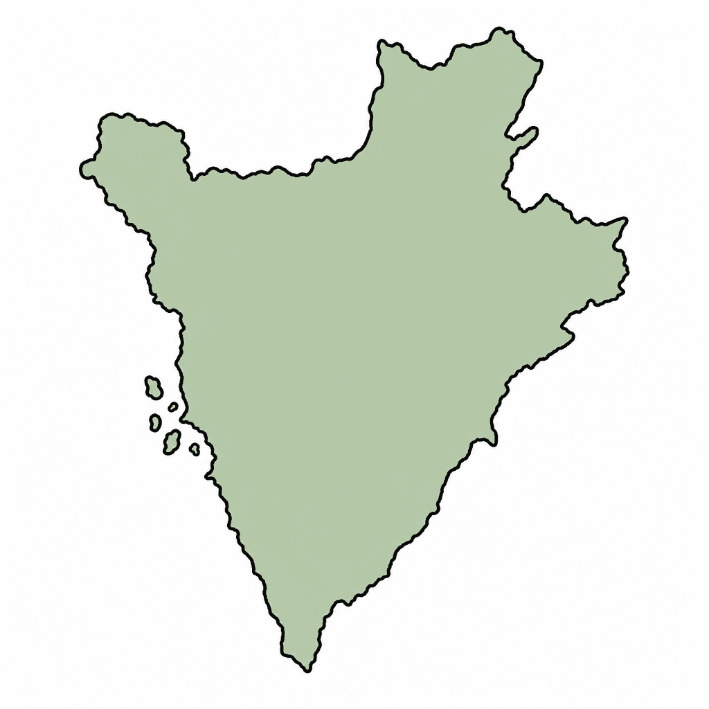 Burundi Map Outline