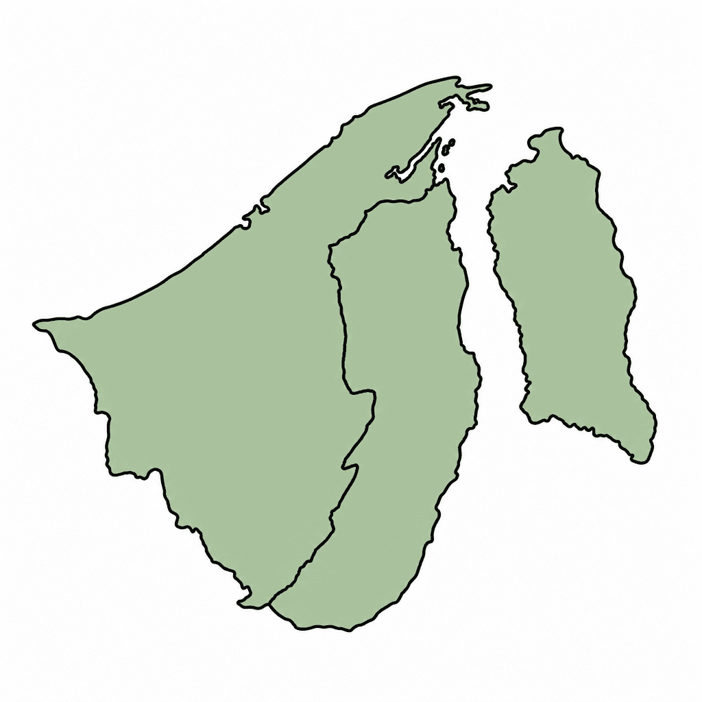 Brunei Map Outline