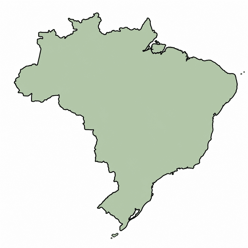 Brazil Map Outline