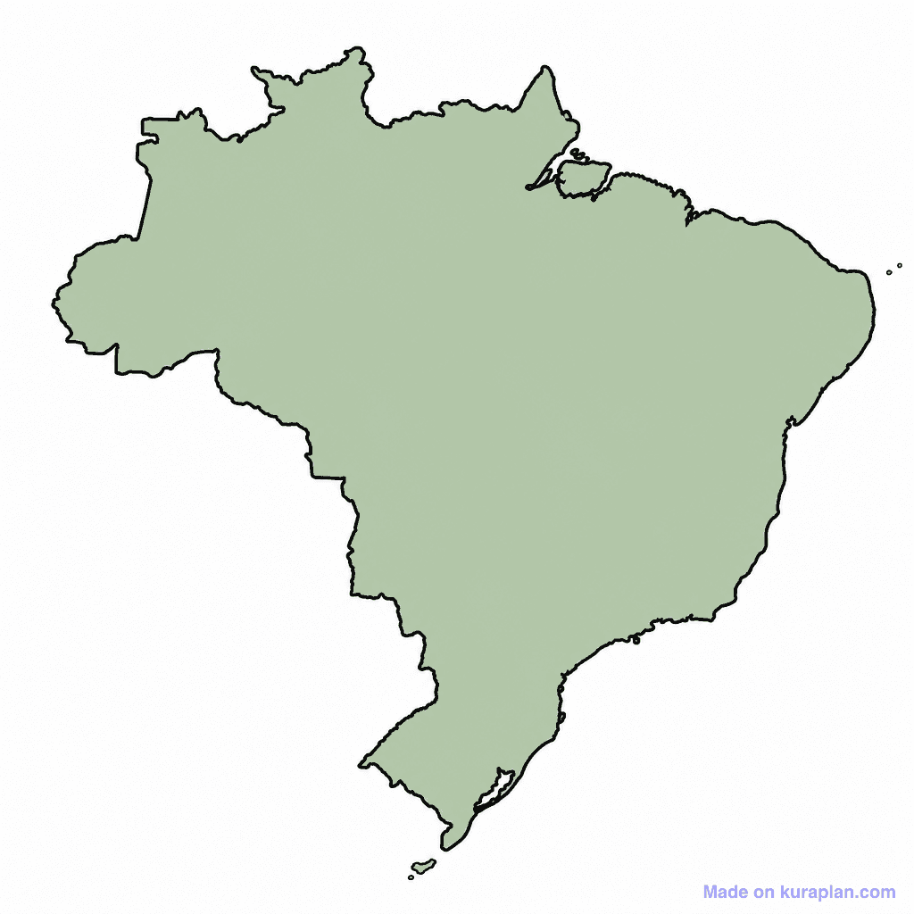 Brazil Map Outline