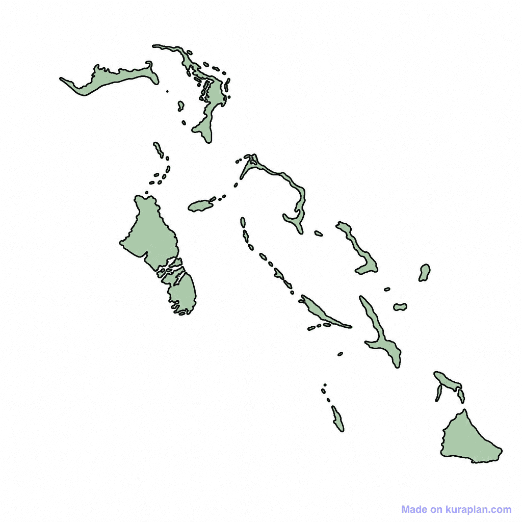 Bahamas Map Outline
