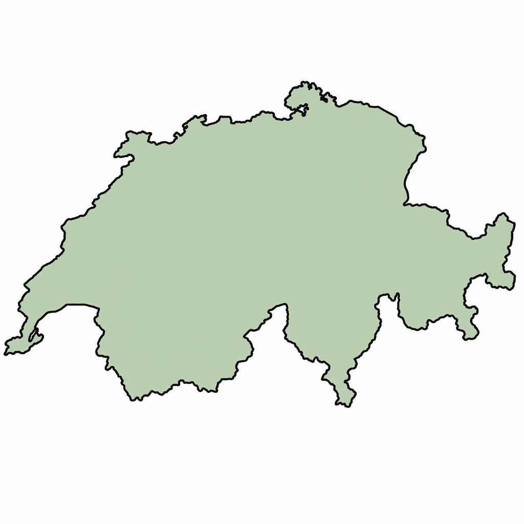Switzerland Map Outline