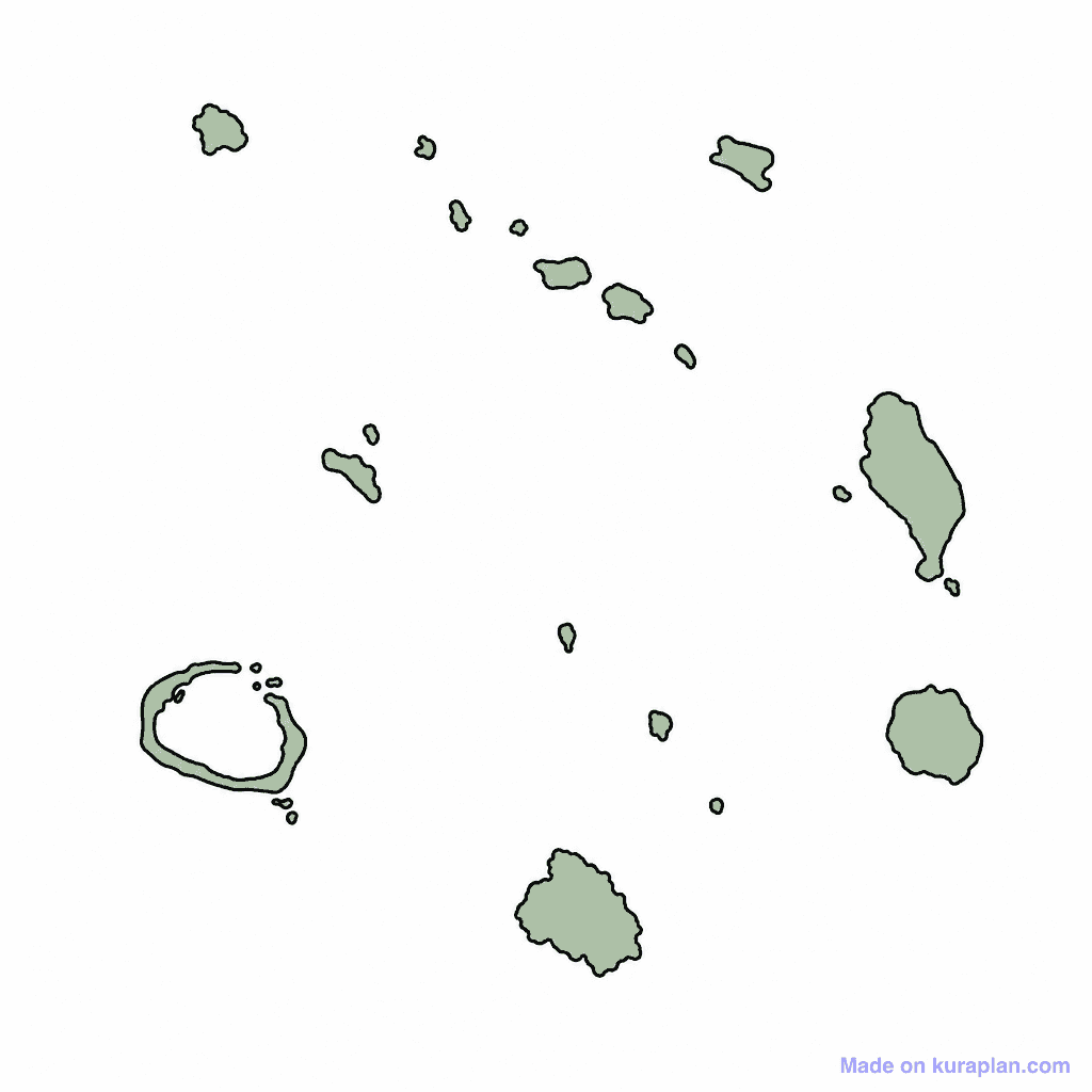 Cook Islands Map Outline