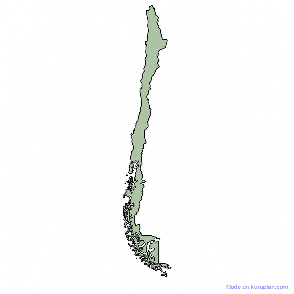 Chile Map Outline