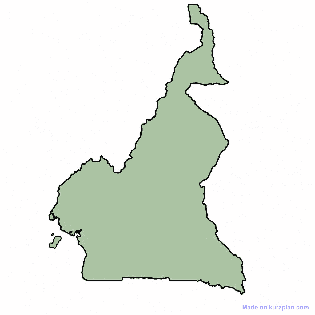 Cameroon Map Outline