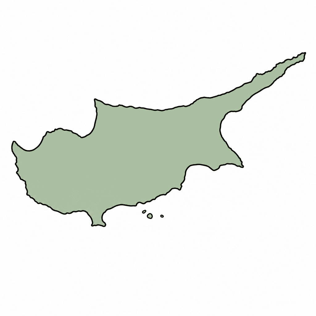 Cyprus Map Outline