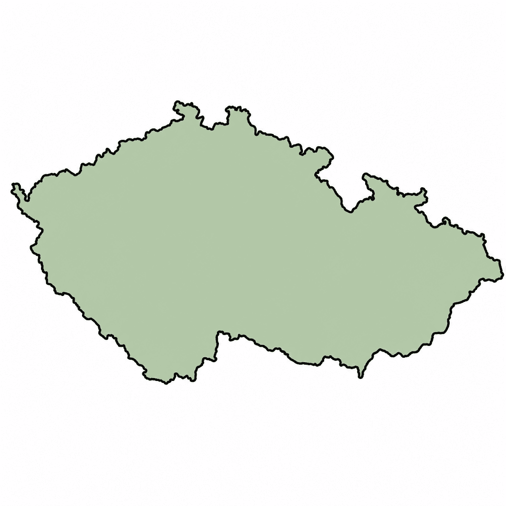 Czechia Map Outline