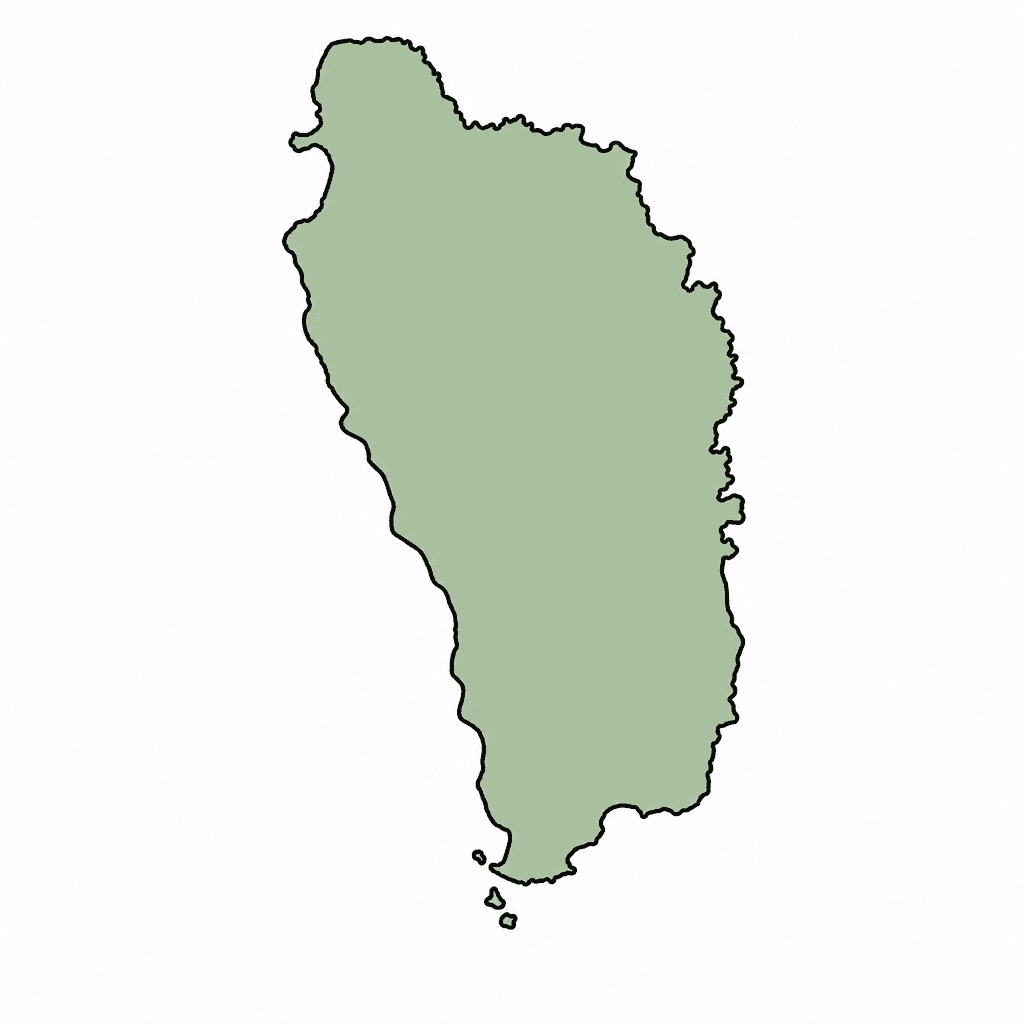 Dominica Map Outline