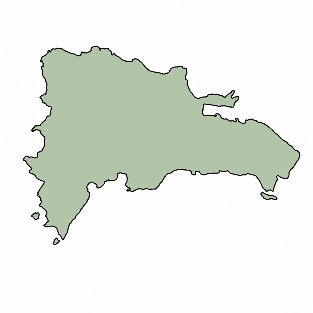 Dominican Republic Map Outline