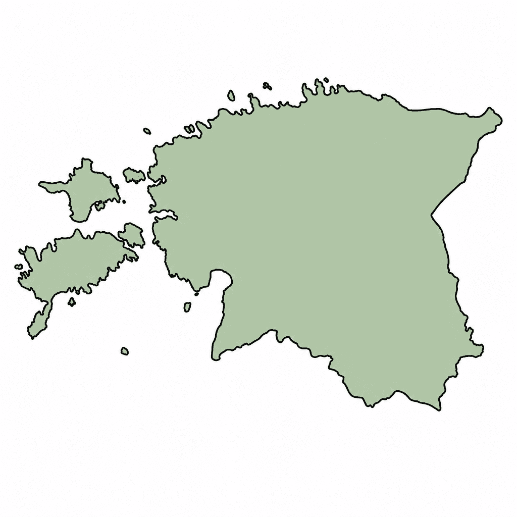Estonia Map Outline