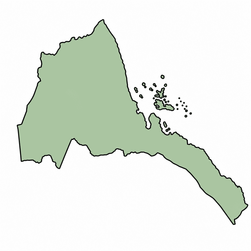 Eritrea Map Outline