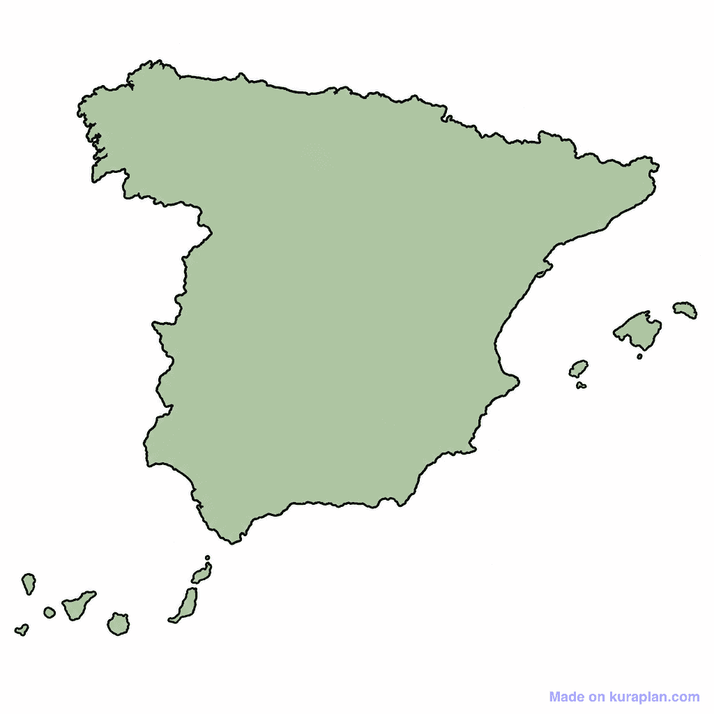 Spain Map Outline