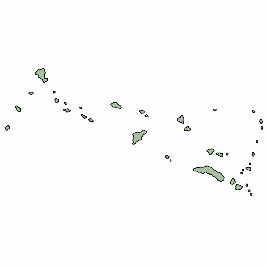 Federated States of Micronesia Map Outline