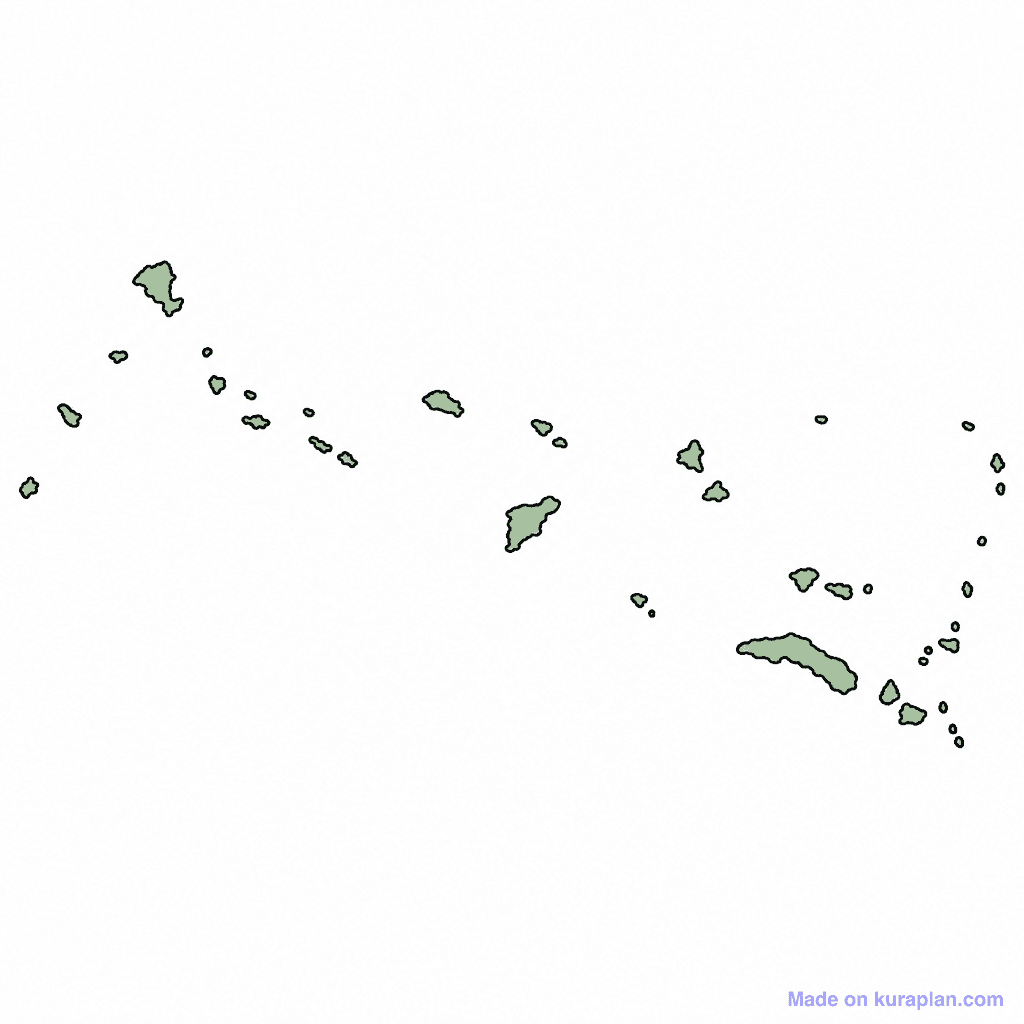 Federated States of Micronesia Map Outline