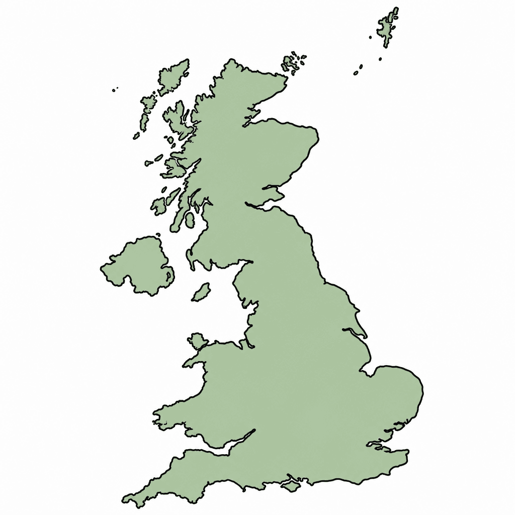 United Kingdom Map Outline