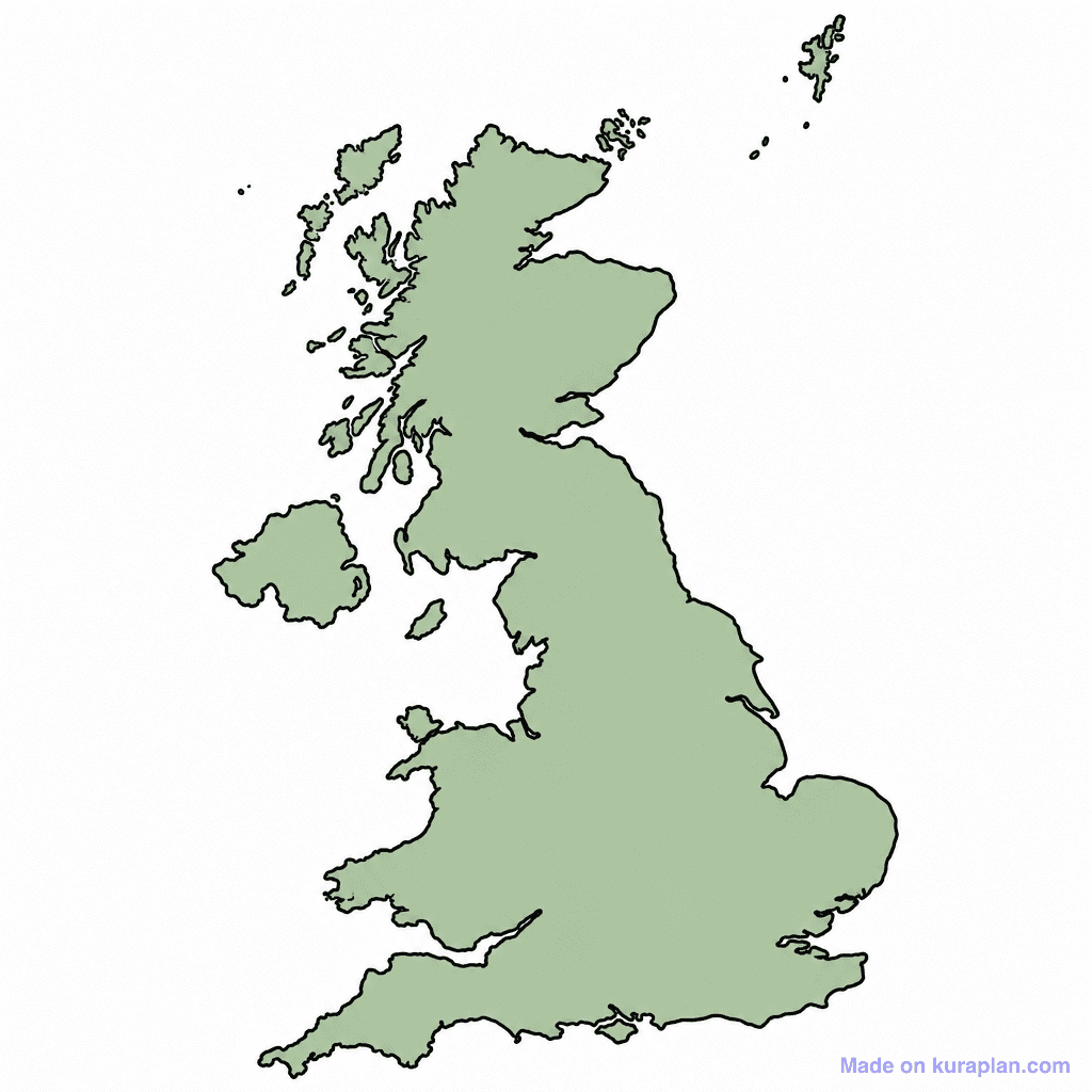 United Kingdom Map Outline