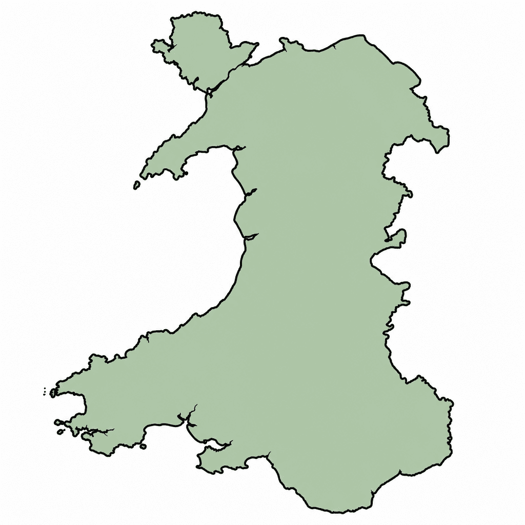 Wales Map Outline