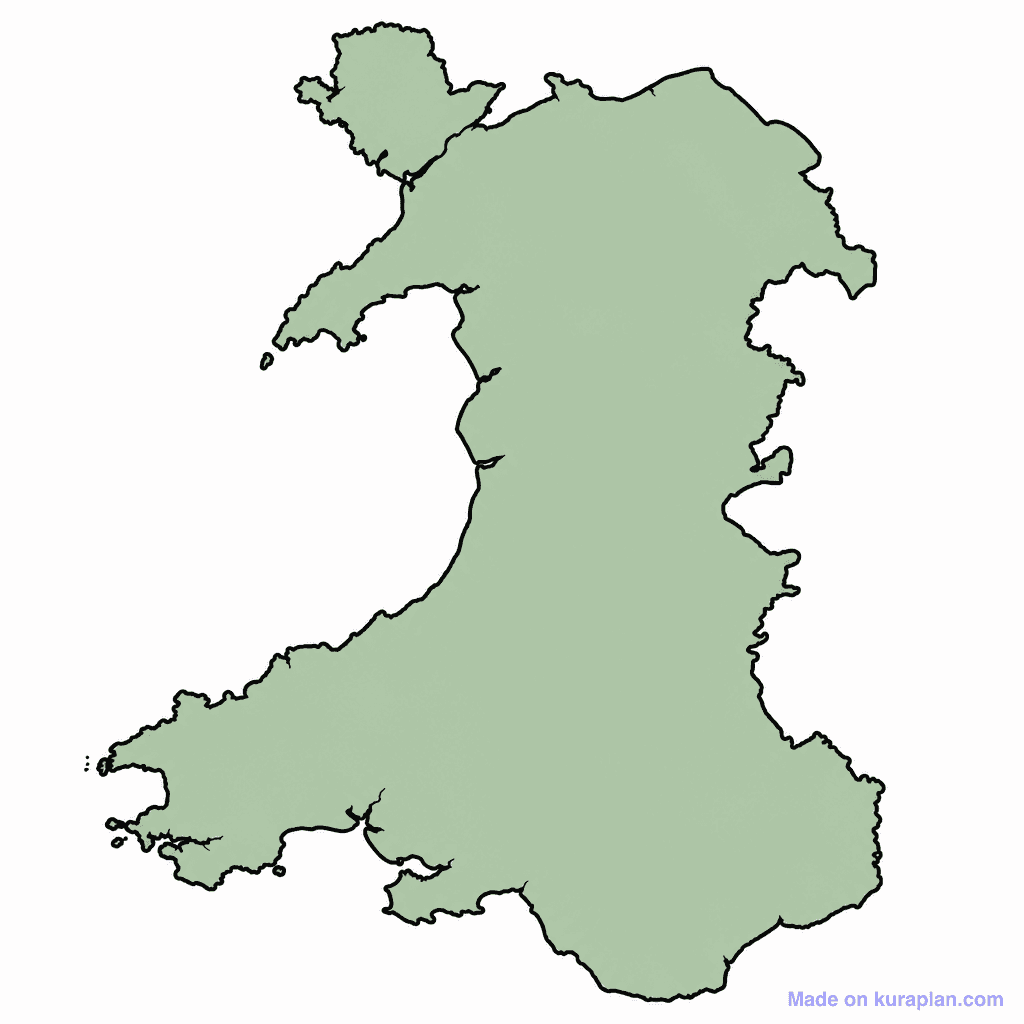 Wales Map Outline